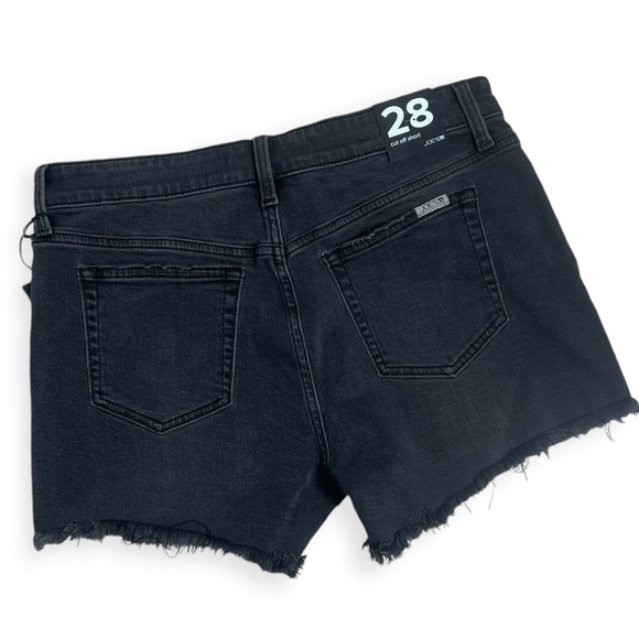 JOES JEANS CUT OFF FRAYED MIDRISE STRECH DENIM SHORT IN LISBETH BLACK SIZE 28 - Picture 4 of 7